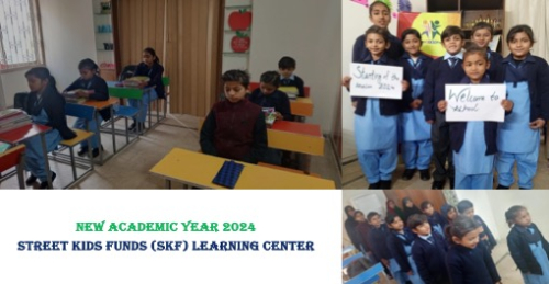 February 1st, 2024: With new course books, bags and new uniforms filled with excitement to learn, 13 SKF children start their new academic year.