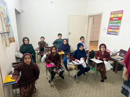 SKF Board Member Fahad Aziz along with his two son's visited the SKF Peshawer Learning Center. 