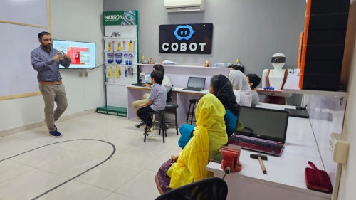 During the summer school holidays this year, 6 SKF children (2 boys and 4 girls) will be attending a one month "Robotics Summer Camp" being held by COBOT Lab at Superior Grammar School, Multan.