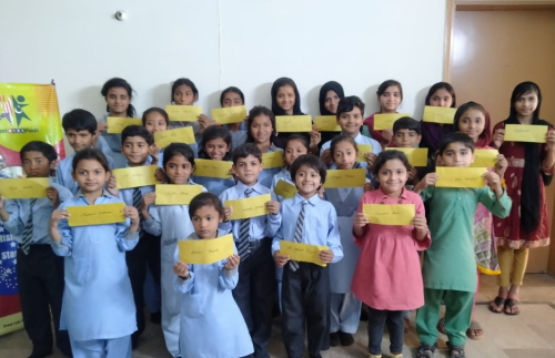 SKF children and staff received Eid gifts (Eidi cash).
