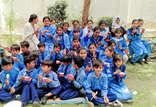 May 29th on the last day of classes before the start of the summer break an "Ice Cream event" was held at the SKF Multan Learning Center.Students got to choose their favorite flavors of Ice Cream. Teachers and staff also joined. The event brought joy and excitement for the students and they thanked the kindness and generosity of SKF donors.