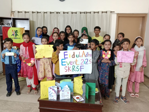 As part of the Eid ul Adha celebrations, students at the Street Kids Funds Learning Center in Multan came together on Thursday, June 5th, 2025, to mark the joyous occasion. 
