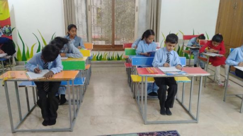 SKF children are busy with their 1st term exams at the SKF Learning Center.